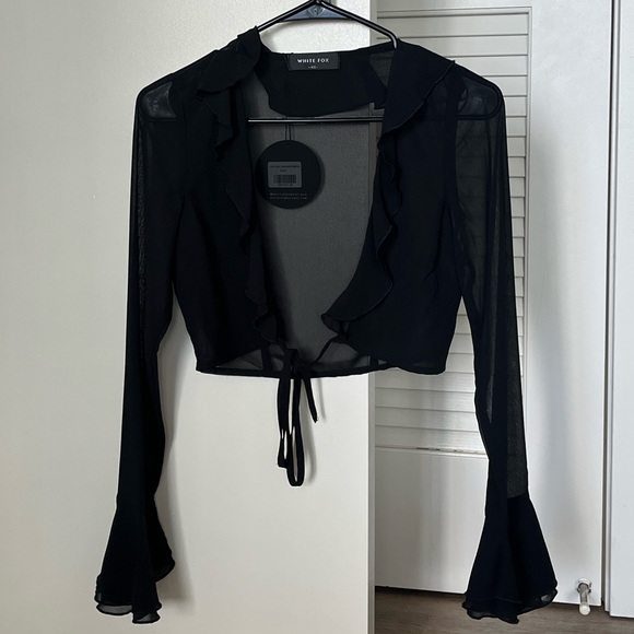 Whitefox Mesh Tie Up Top - Picture 1 of 4